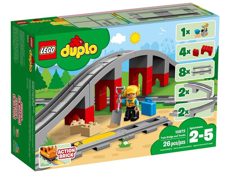 Конструктор Lego Duplo Железнодорожный мост и рельсы (10872) - изображение 1